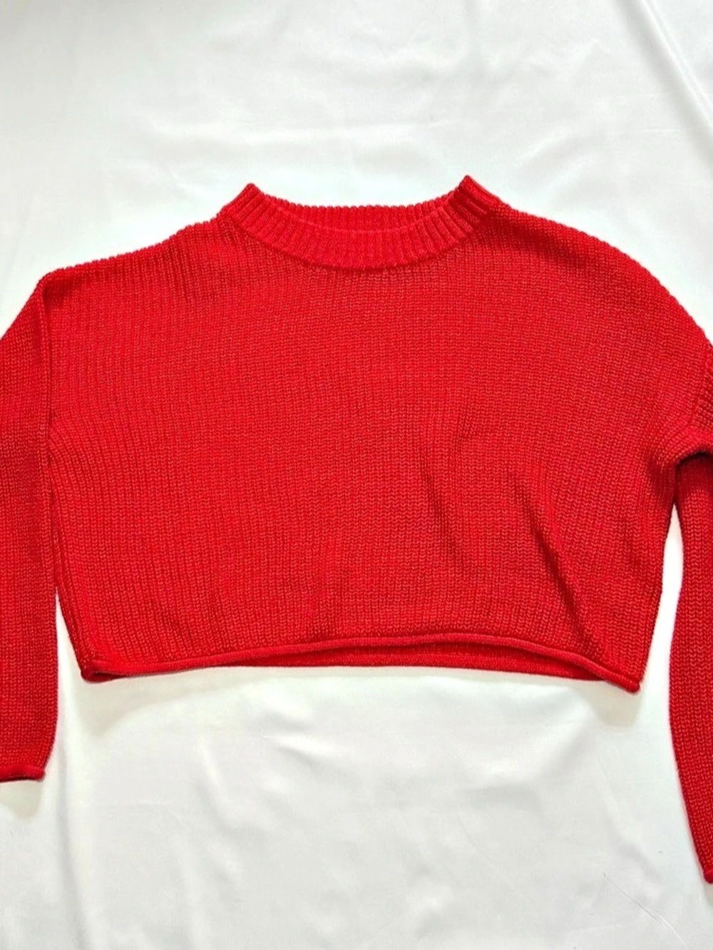 Wild Fable Red Cropped Sweater